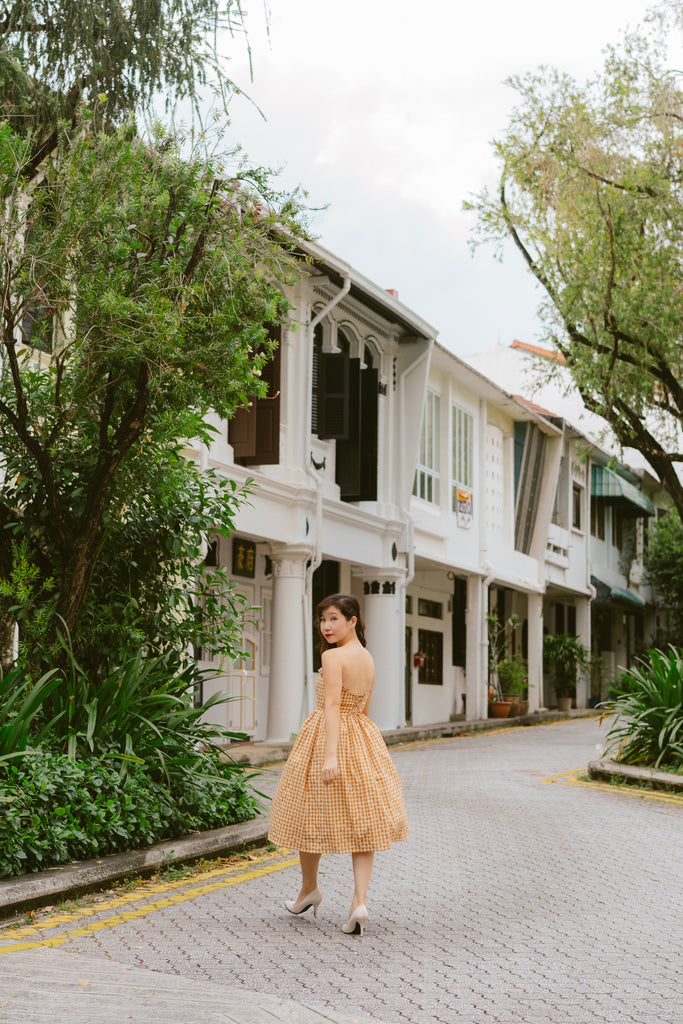 Mimi Swing Dress in Smores Gingham
