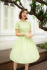 Esther Swing Dress in Green Gingham