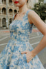 Florence Swing Dress in Toile du Jouy