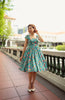 Harmon Swing Dress in Teal Conservatory