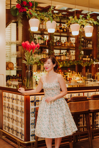 Harmon Swing Dress in Teal Conservatory