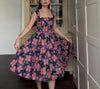 Florence Swing Dress in Pink and Purple Japanese Floral Fabric