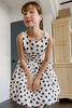 White And Black Polka Tea Dress