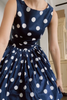 Navy Polka Tea Dress