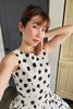 White And Black Polka Tea Dress
