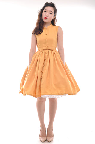 Kooi Lian Swing Dress in Yellow Floral