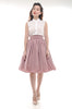 Dita Swing Skirt In Dusty Pink