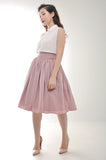 Dita Swing Skirt In Dusty Pink