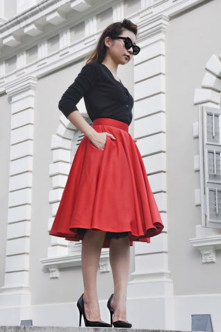 Audrey Swing Skirt In Crane