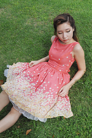 Kooi Lian Swing Dress in Yellow Floral