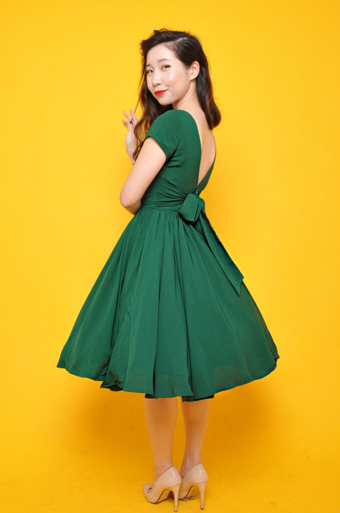 Lulu Belle Dress in Emerald
