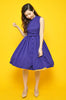 Mandarin Swing Dress In Indigo