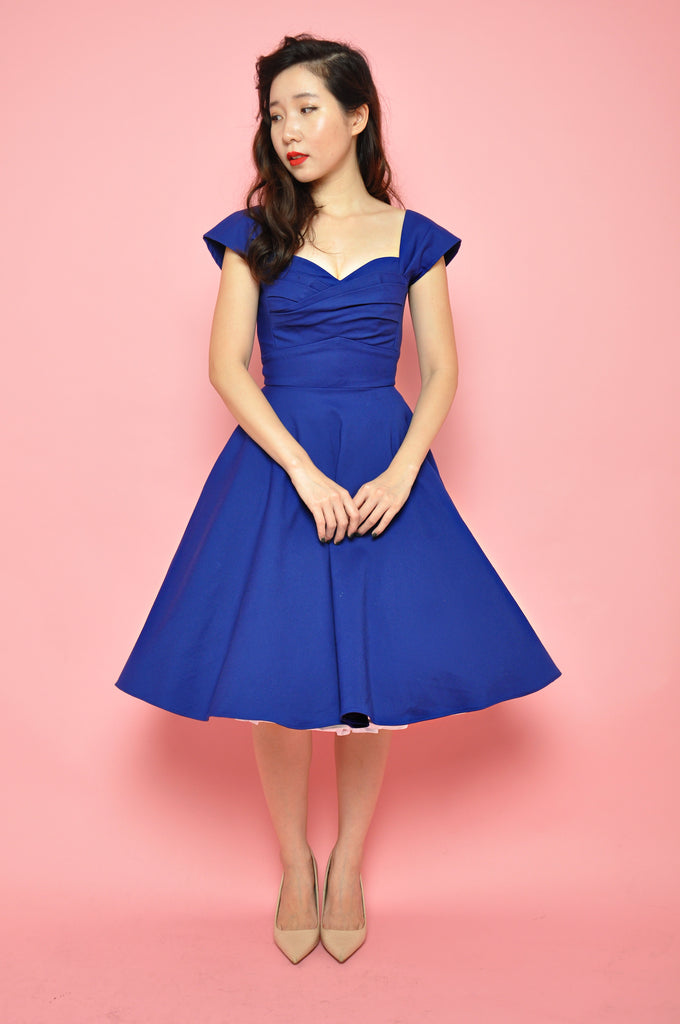 Lou Swing Dress In Cobalt