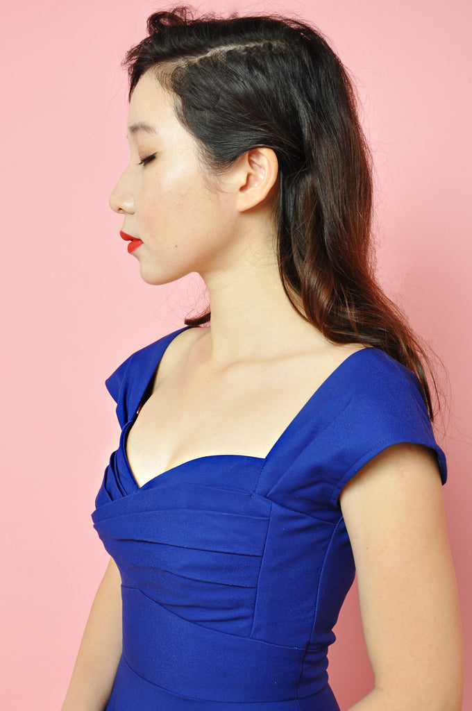 Lou Swing Dress In Cobalt