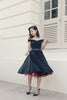 Bardot Off Shoulder Swing Dress In Black