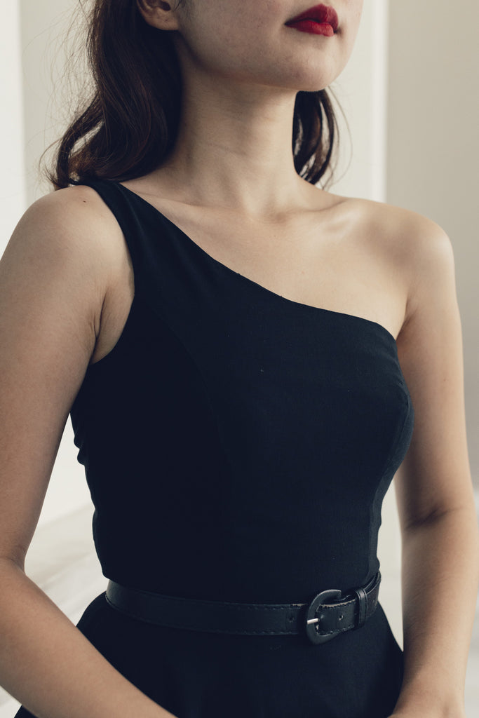 Margaret Toga Dress In Black