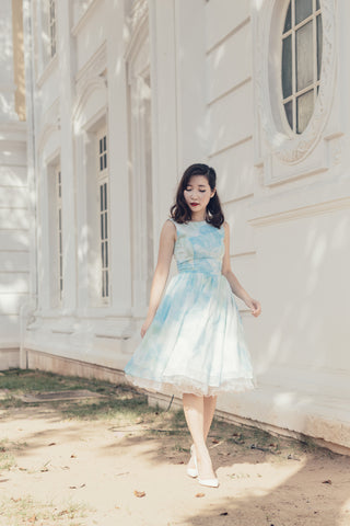 Kooi Lian Swing Dress in Yellow Floral