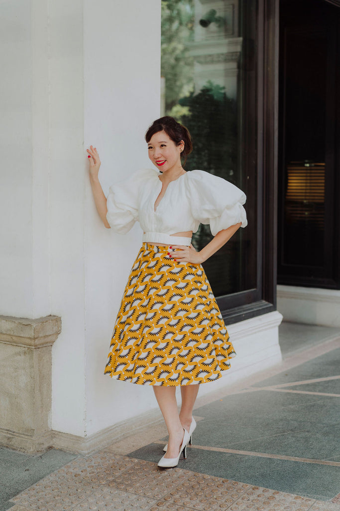 Audrey Swing Skirt In Crane