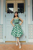 Green Gingham Swing Dress