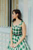 Green Gingham Swing Dress