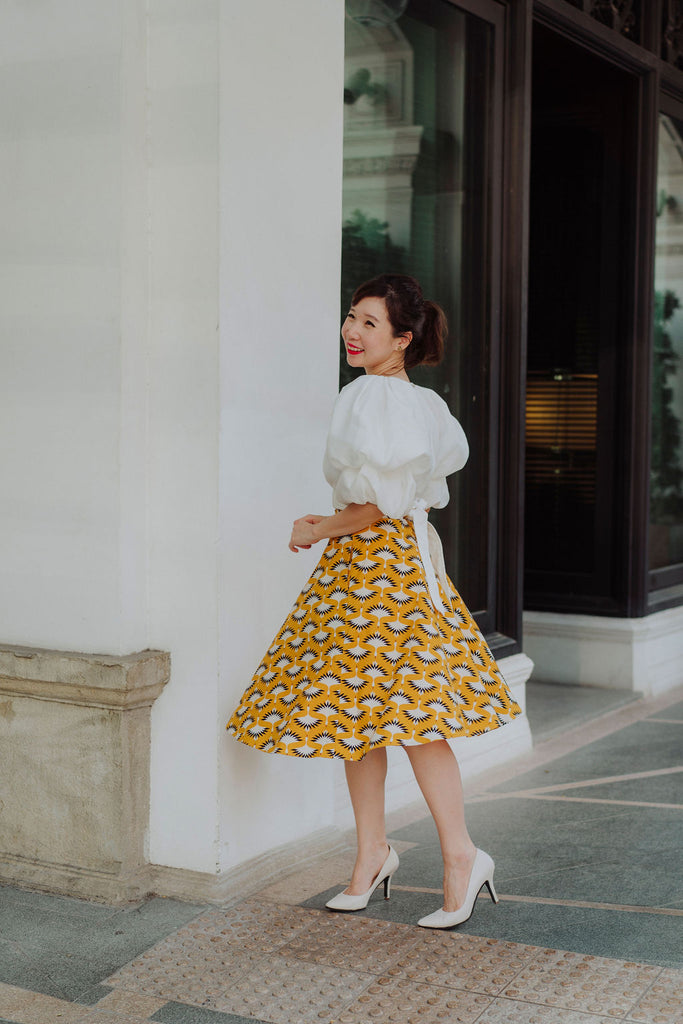 Audrey Swing Skirt In Crane