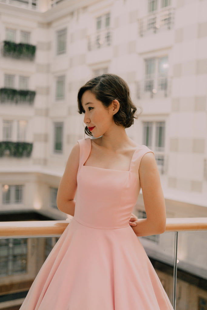 Florence Swing Dress in Millennial Pink