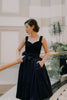 Dita Swing Skirt In Midnight Satin