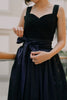 Dita Swing Skirt In Midnight Satin