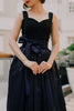 Dita Swing Skirt In Midnight Satin