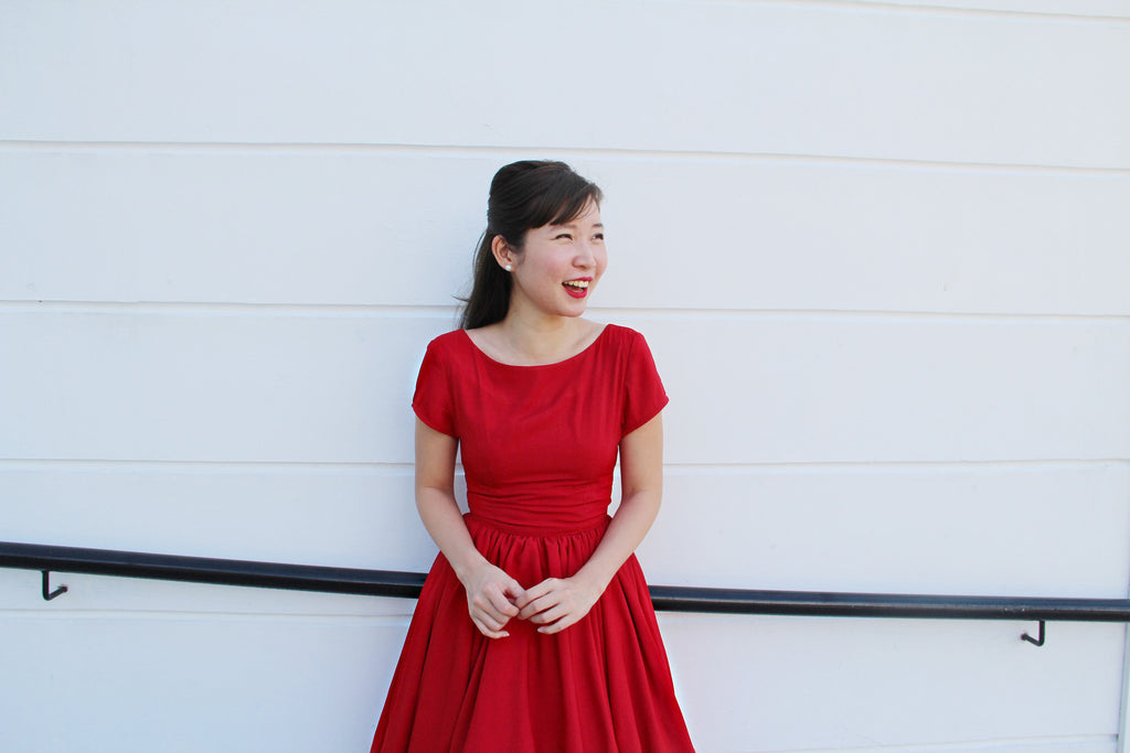 Lulu Belle Dress in Red