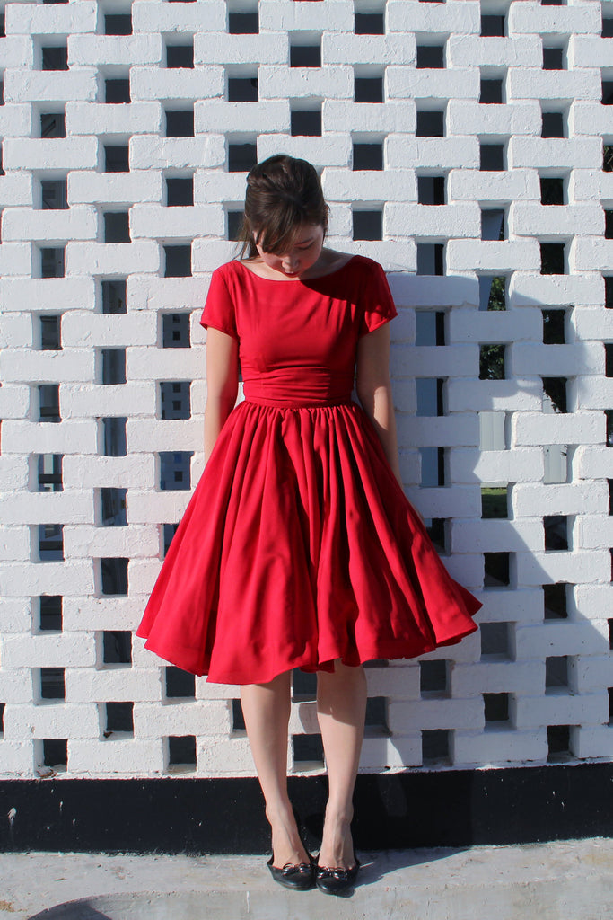 Lulu Belle Dress in Red
