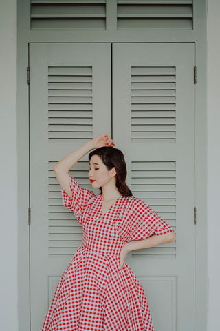 Penny Swing Dress in White Birdy