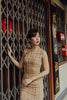 Su Li-Zhen Cheongsam in Sand Plaid