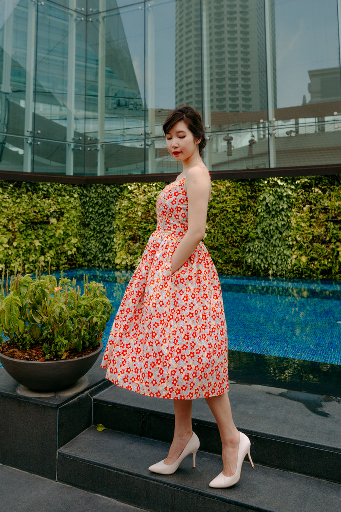 Hana Swing Dress in Retro Floral