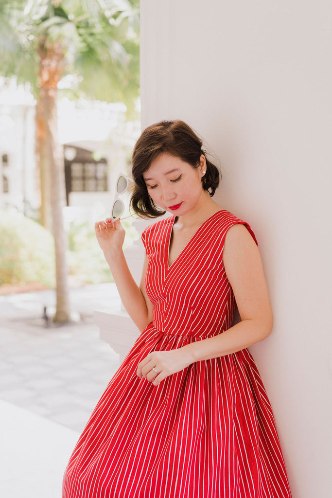 Kelly Swing Dress In Piping Hot Red