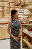Choy Len Midi Cheongsam in Lapis Blue Modern Batik