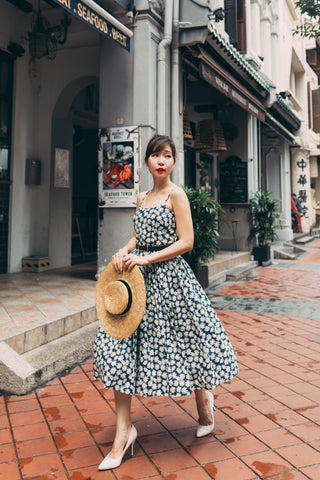 Kooi Lian Swing Dress in Yellow Floral