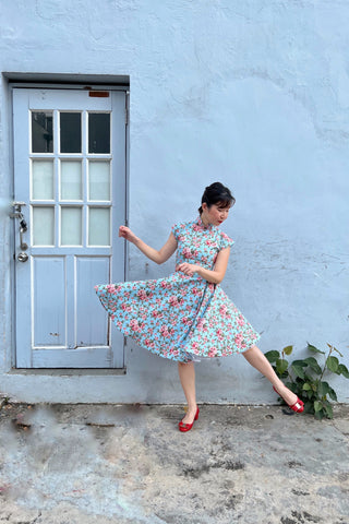 Kooi Lian Swing Dress in Yellow Floral