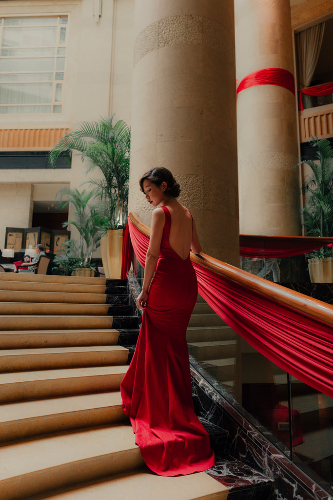 Edith Backless Gown