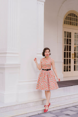 Kooi Lian Swing Dress in Yellow Floral