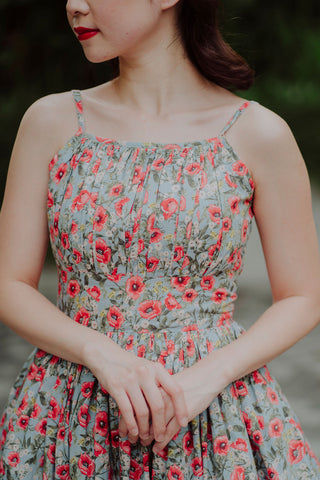 Summer Swing Dress in Navy Stripes