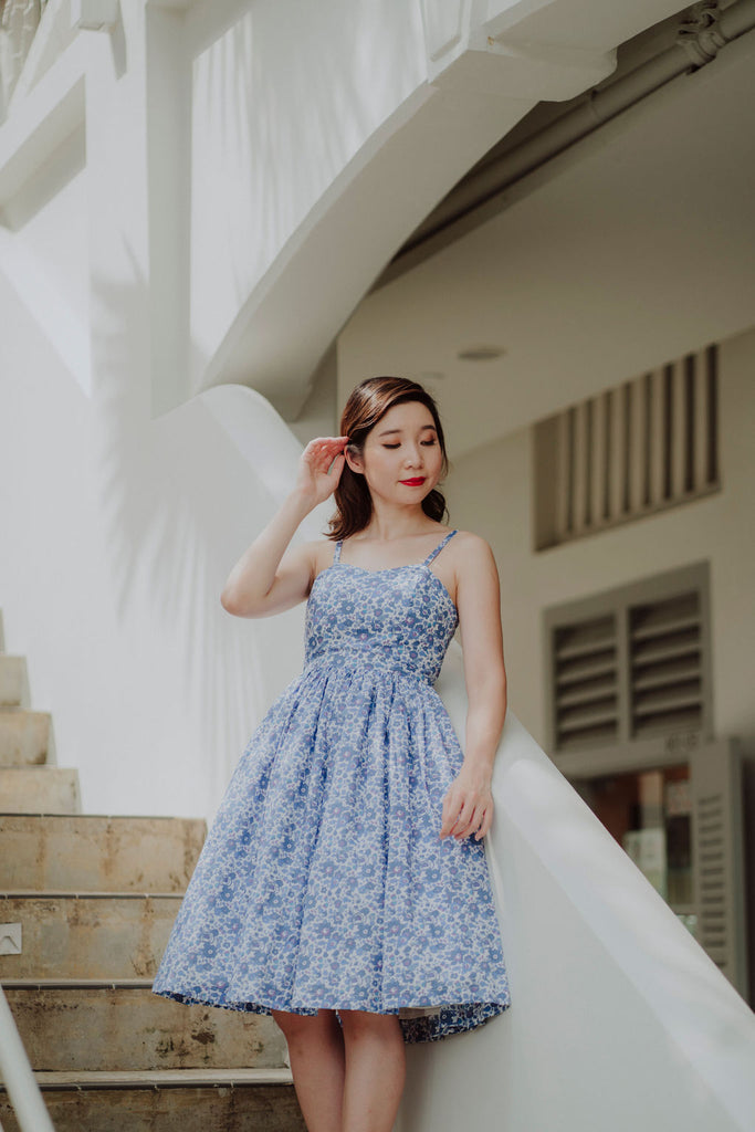 Laura Swing Dress in Betsy Blue