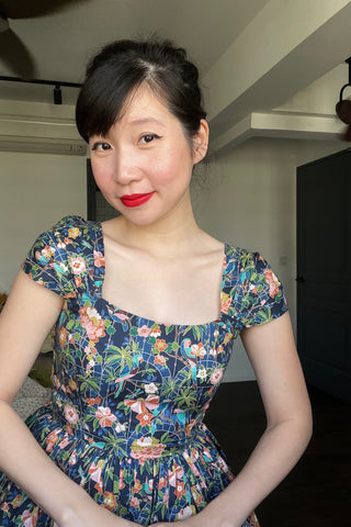 Kooi Lian Swing Dress in Yellow Floral