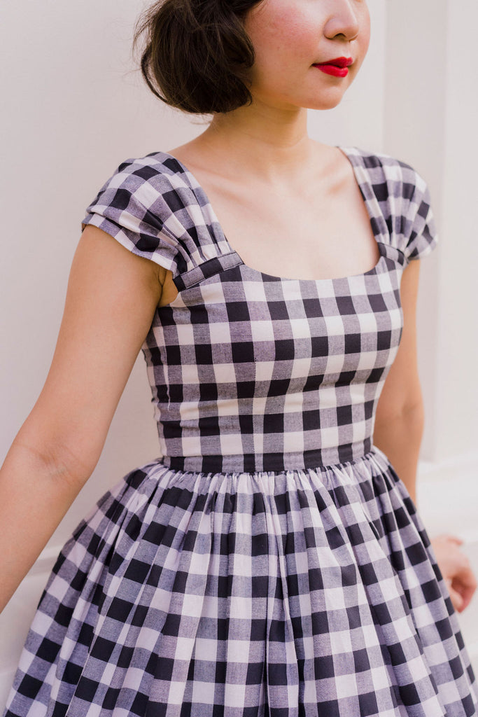 Harmon Swing Dress in Gingham