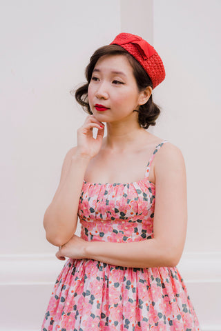 Summer Swing Dress in Navy Stripes