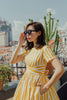 Tweedle Swing Dress in Mustard
