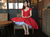 Lou Swing Dress In Red