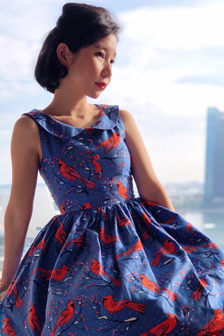 Kooi Lian Swing Dress in Yellow Floral