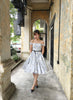 Florence Swing Dress in Gray Floral