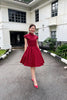 Ah Keow Swing Dress In Red Modern Batik
